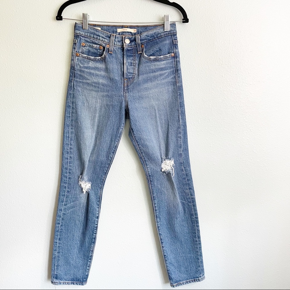 Levi's High-Rise Light Blue Distressed Jeans